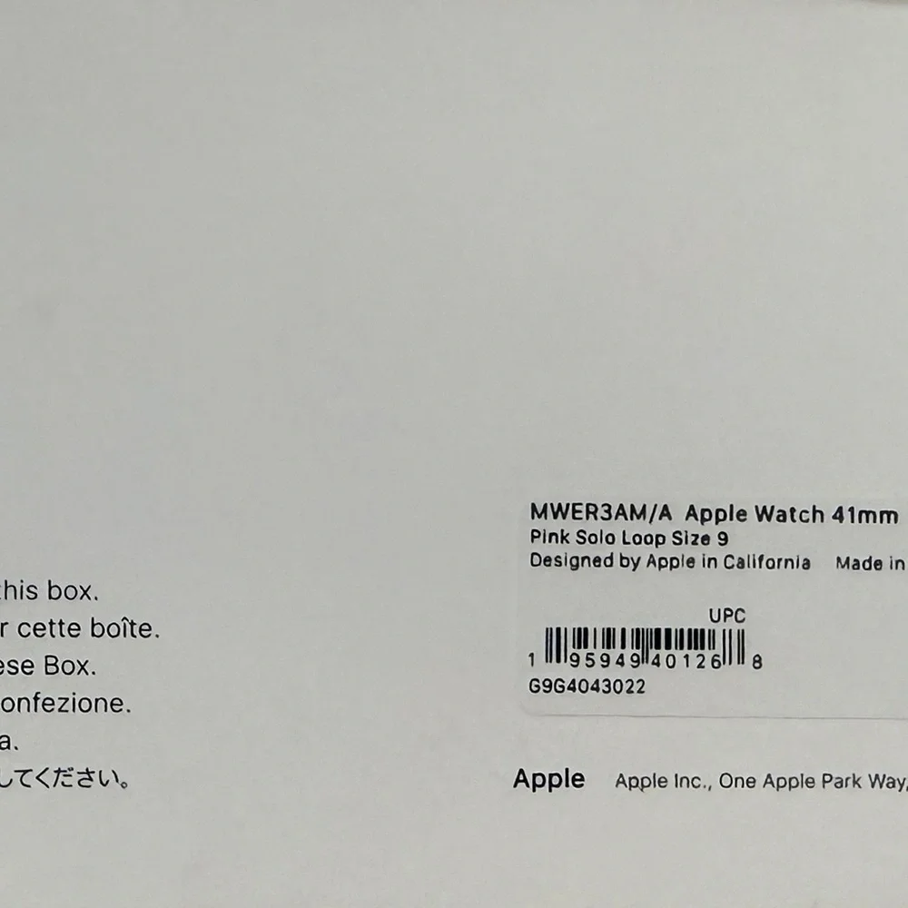Apple Watch Band 41mm Link Solo Loop Size 9 Discontinued Color!